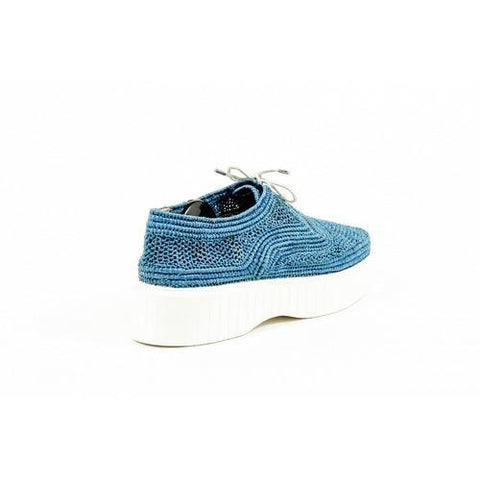 Blue 41.5 EUR - 11.5 US Robert Clergerie Paris Womens Sneaker POCO PAILLE BLEU DBL POUDRE