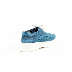 Blue 41.5 EUR - 11.5 US Robert Clergerie Paris Womens Sneaker POCO PAILLE BLEU DBL POUDRE