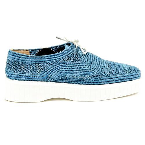 Blue 41.5 EUR - 11.5 US Robert Clergerie Paris Womens Sneaker POCO PAILLE BLEU DBL POUDRE