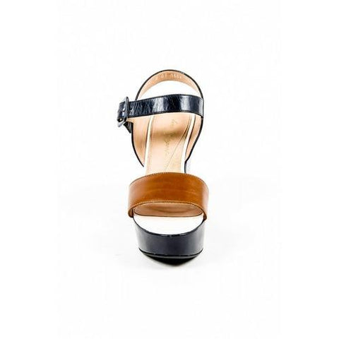 Multicolor 37.5 EUR - 7.5 US Robert Clergerie Paris Womens Ankle Strap Wedge Sandal BIMU V L ECUREUIL MARINE DBL PDR