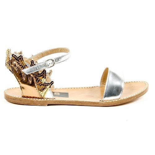 Multicolor 38 EUR - 8 US Golden Goose Womens Ankle Strap Flat Sandal G24D297 A1