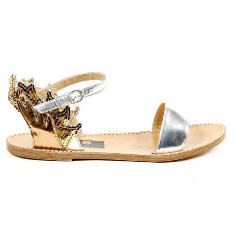 Multicolor 38 EUR - 8 US Golden Goose Womens Ankle Strap Flat Sandal G24D297 A1