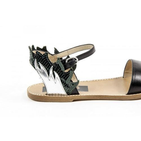 Multicolor 40 EUR - 10 US Golden Goose Womens Ankle Strap Flat Sandal G24D297 A3