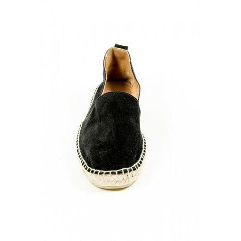 Black 45 EUR - 12 US Sun Z Mens Espadrille PAULO SUEDE BLACK