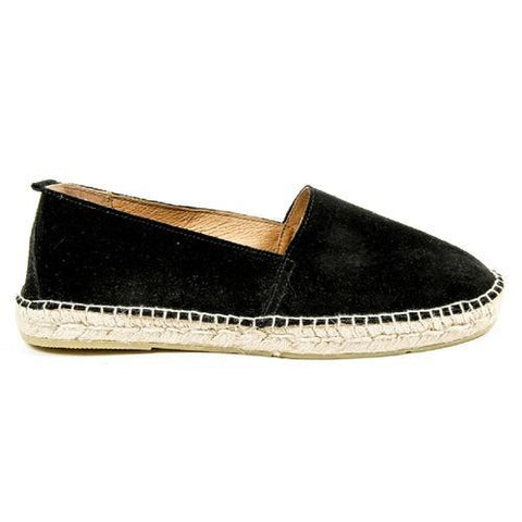 Black 45 EUR - 12 US Sun Z Mens Espadrille PAULO SUEDE BLACK