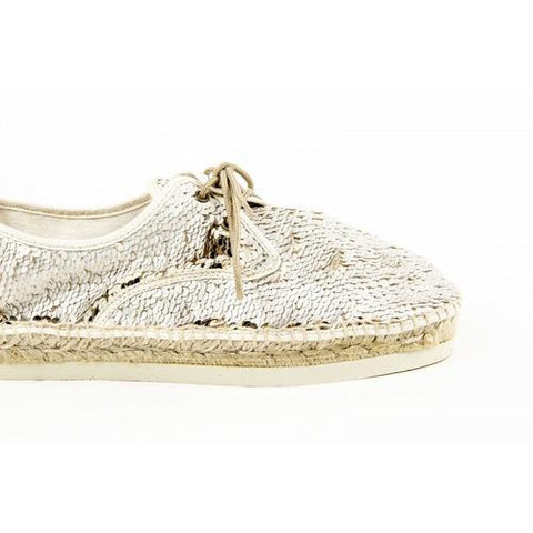 Silver 39 EUR - 9 US Sun Z Womens Espadrille CARMEV GOLD PAILE