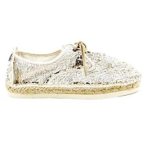 Silver 41 EUR - 11 US Sun Z Womens Espadrille CARMEV GOLD PAILE