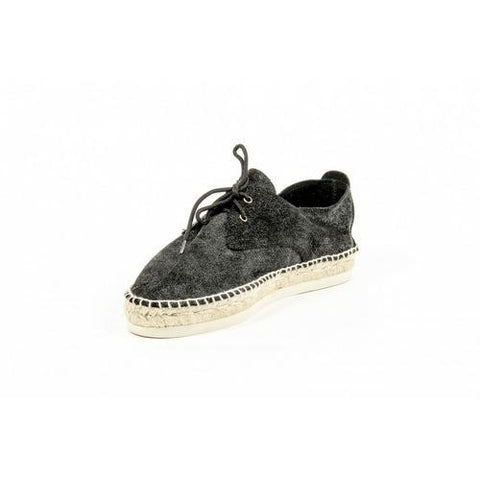 Black 38 EUR - 8 US Sun Z Womens Espadrille CARMEV BLACK METAL