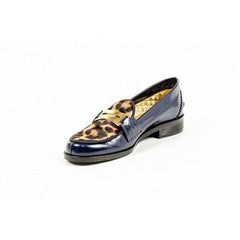 Multicolor 37 EUR - 7 US Avec Modration Womens Loafer FRIDA BLUE LEOPARD