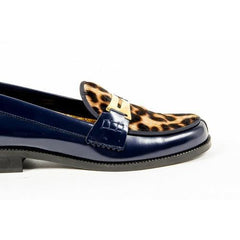 Multicolor 37 EUR - 7 US Avec Modration Womens Loafer FRIDA BLUE LEOPARD