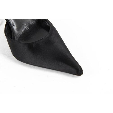 Black 37.5 EUR - 7.5 US Alexandra Neel Womens Sandal 6301 SATIN BLACK