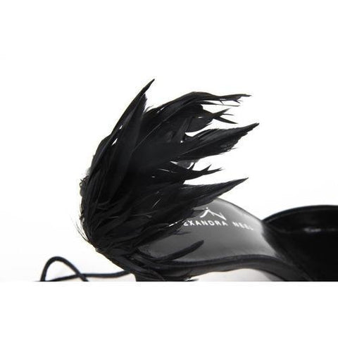 Black 37.5 EUR - 7.5 US Alexandra Neel Womens Sandal 6301 SATIN BLACK