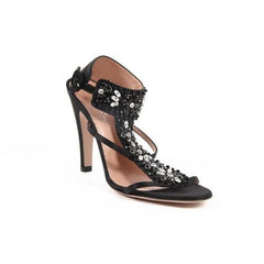 Black 40 EUR - 10 US Alexandra Neel Womens Ankle Strap Sandal AN402 RASO