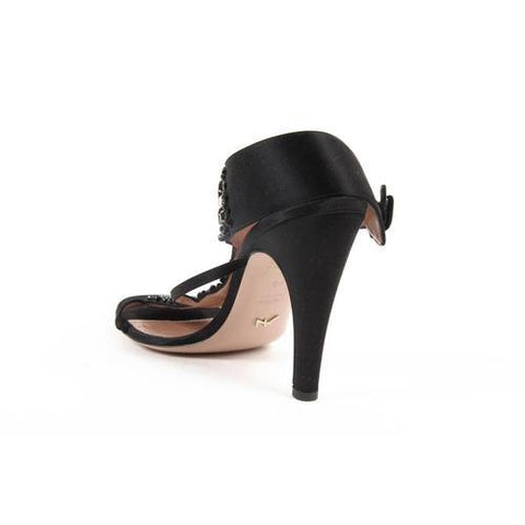Black 40 EUR - 10 US Alexandra Neel Womens Ankle Strap Sandal AN402 RASO