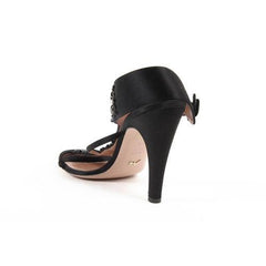 Black 40 EUR - 10 US Alexandra Neel Womens Ankle Strap Sandal AN402 RASO