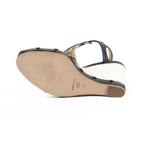 Black 39 EUR - 9 US Clements Riberio Womens Wedge Sandal SKIROS GLOVE NERO