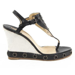 Black 41 EUR - 11 US Clements Riberio Womens Wedge Sandal SKIROS GLOVE NERO