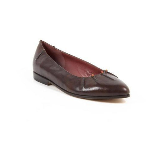 Dark Brown 36 EUR - 6 US Henry Cuir Womens Ballerina 1715A CRETA 809 MORO