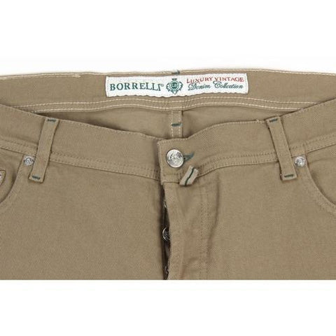 Beige 30 EUR - INT. S Luigi Borrelli Mens Trousers 340 PX 74