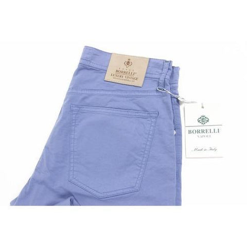 Blue 36 EUR - INT. XL Luigi Borrelli Mens Trousers 340 PP 52