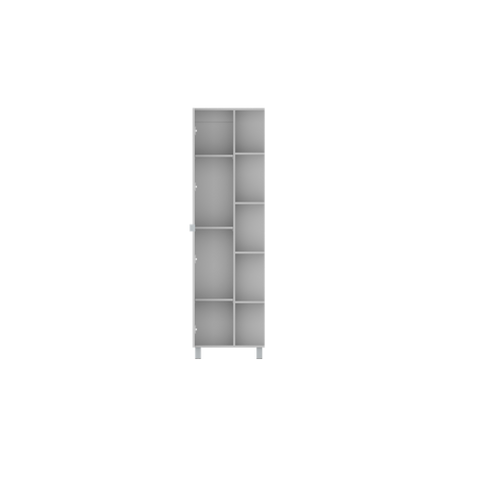 RTA Design Uran Collection - 5 Side Shelves - 1 Door -  High Bathroom Corner Cabinet