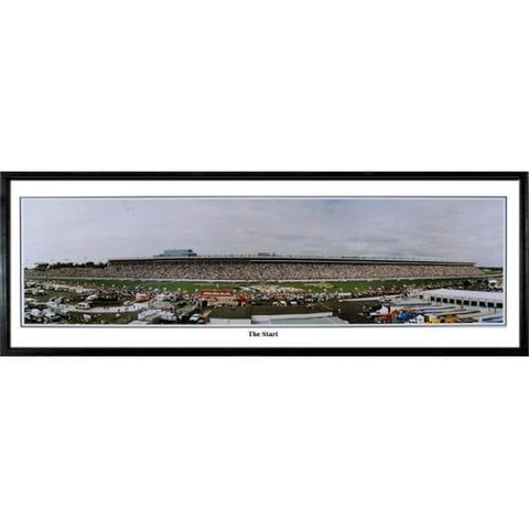 Charlotte Racetrack The Start" - 13.5"x39" Standard Black Frame"