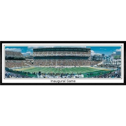 Pittsburgh Steelers Inaugural Game"  - 13.5"x39" Standard Black Frame"