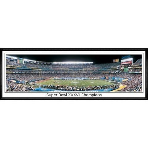 Tampa Bay Buccaneers Super Bowl XXXVII Champions"  - 13.5"x39" Standard Black Frame"