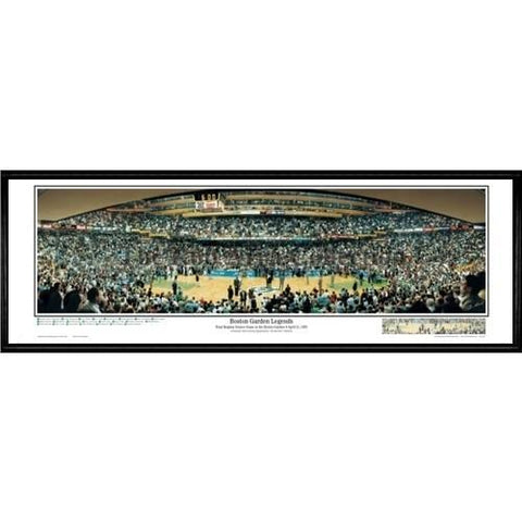Boston Celtics Boston Garden Legends" - With Call-outs  - 13.5"x39" Standard Black Frame"