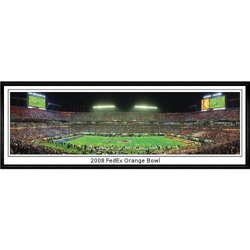 Kansas Jayhawks 2008 FedEx Orange Bowl"  - 13.5"x39" Standard Black Frame"