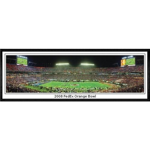 Kansas Jayhawks 2008 FedEx Orange Bowl"  - 13.5"x39" Standard Black Frame"