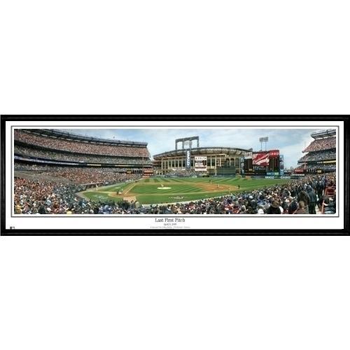 New York Mets Last First Pitch"  - 13.5"x39" Standard Black Frame"