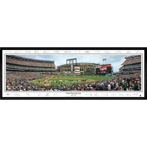 New York Mets Final Opening Day" - With Signatures  - 13.5"x39" Standard Black Frame"