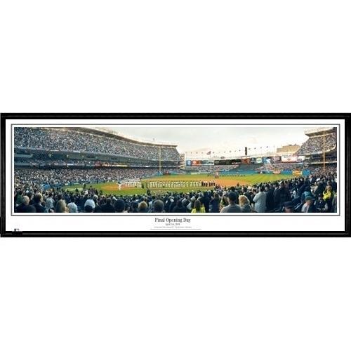 New York Yankees Final Opening Day"  - 13.5"x39" Standard Black Frame"