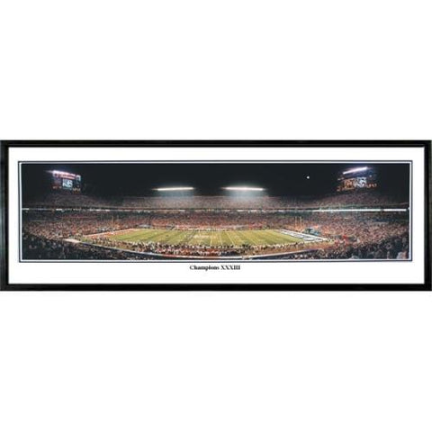 Denver Broncos Champions XXXIII" - 13.5"x39" Standard Black Frame"