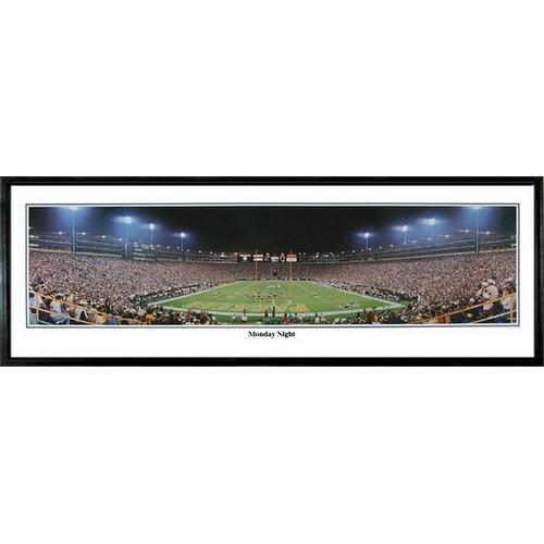 Green Bay Packers Monday Night" - 13.5"x39" Standard Black Frame"