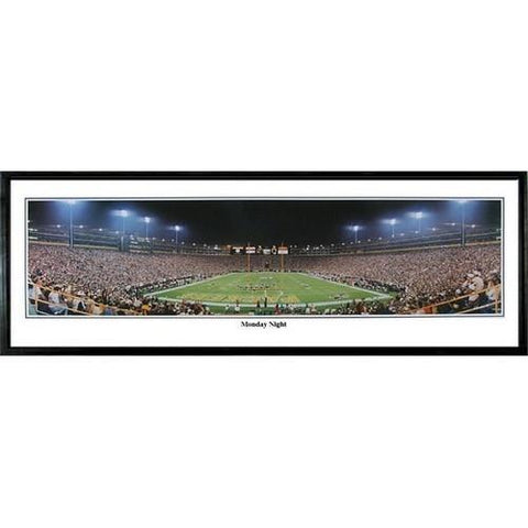Green Bay Packers Monday Night" - 13.5"x39" Standard Black Frame"