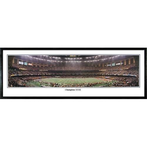 Green Bay Packers Champions XXXI" - 13.5"x39" Standard Black Frame"
