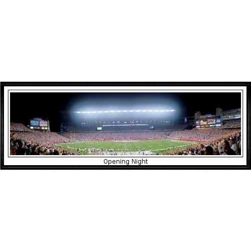 New England Patriots Opening Night"  - 13.5"x39" Standard Black Frame"