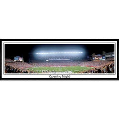 New England Patriots Opening Night"  - 13.5"x39" Standard Black Frame"