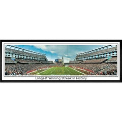 New England Patriots Longest Winning Streak In History"  - 13.5"x39" Standard Black Frame"