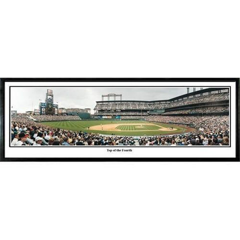 Colorado Rockies Top Of The Fourth" - 13.5"x39" Standard Black Frame"