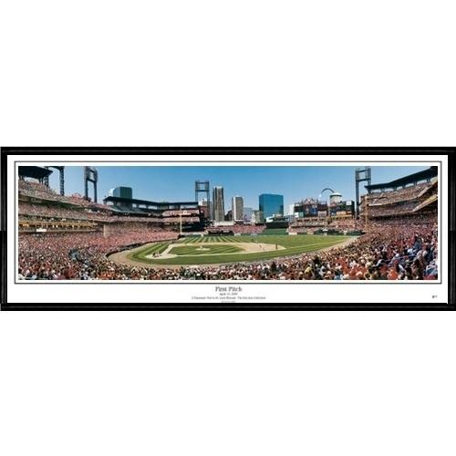 St. Louis Cardinals First Pitch"  - 13.5"x39" Standard Black Frame"