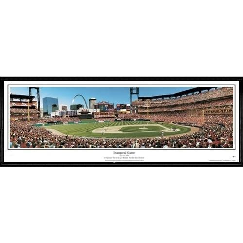 St. Louis Cardinals Inaugural Game"  - 13.5"x39" Standard Black Frame"