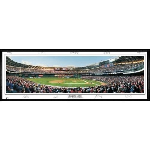 Washington Nationals Inaugural Game" - With Signatures  - 13.5"x39" Standard Black Frame"