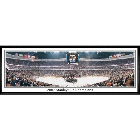 Anaheim Mighty Ducks 2007 Stanley Cup Champions"  - 13.5"x39" Standard Black Frame"