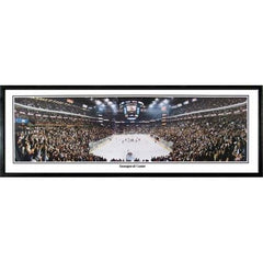 Columbus Bluejackets Inaugural Game" - 13.5"x39" Standard Black Frame"
