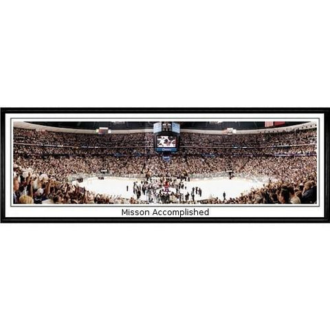 Colorado Avalanche Mission Accomplished"  - 13.5"x39" Standard Black Frame"