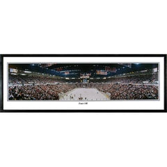 Detroit Red Wings Face Off" - 13.5"x39" Standard Black Frame"