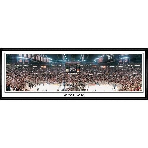 Detroit Red Wings Wings Soar"  - 13.5"x39" Standard Black Frame"